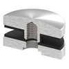 STEINBACHER© Stainless steel glass dot holder, diameter 52 mm, flat