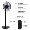 Simple Deluxe 16 Inches Stand Fan with Pedestal Base, Height