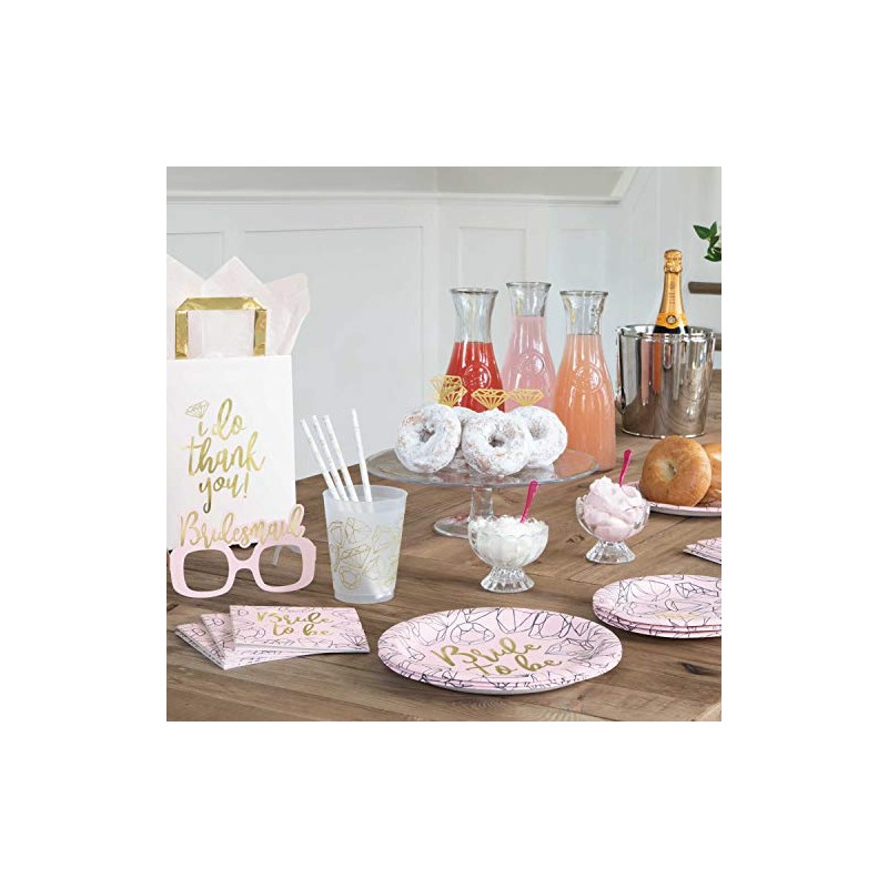 Unique Gold Diamond Bachelorette Party Cups - 16 oz. (8ct)