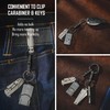 KeyUnity KA15 Titanium Key Ring, Connector, 360 Degree Rotation, Titanium