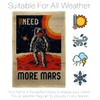 More Mars Burlap House Flag - Pack Armed Forces NASA