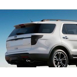 Rvinyl Tail Light Tint Covers Compatible with Ford Explorer 2011-2015 - Blackout Smoke