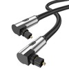 EMK 90 Degree Optical Cable 10M,360 Degree Swivel Adjustable Right