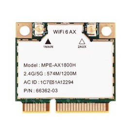 AX1800H WiFi6 MT7921 MINI PCI-E 2.4G/5G 574Mbps/1200Mbps Gigabit tarjeta de red inalámbrica interna de doble banda BT5.2