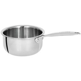 Cristel Castel'Pro Mini Stainless Steel Saucepan, 3-Ply Construction, Safe for All Hobs + Induction (.5 Qt.)