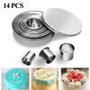 14PCS Round Stainless Steel Open Cutter Round Molds for Mousse