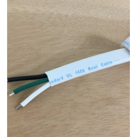 Battery Cables USA 14/3 AWG Gauge Marine Grade Wire AC, Boat Cable, Tinned Copper, Flat Triplex - 40 foot coil