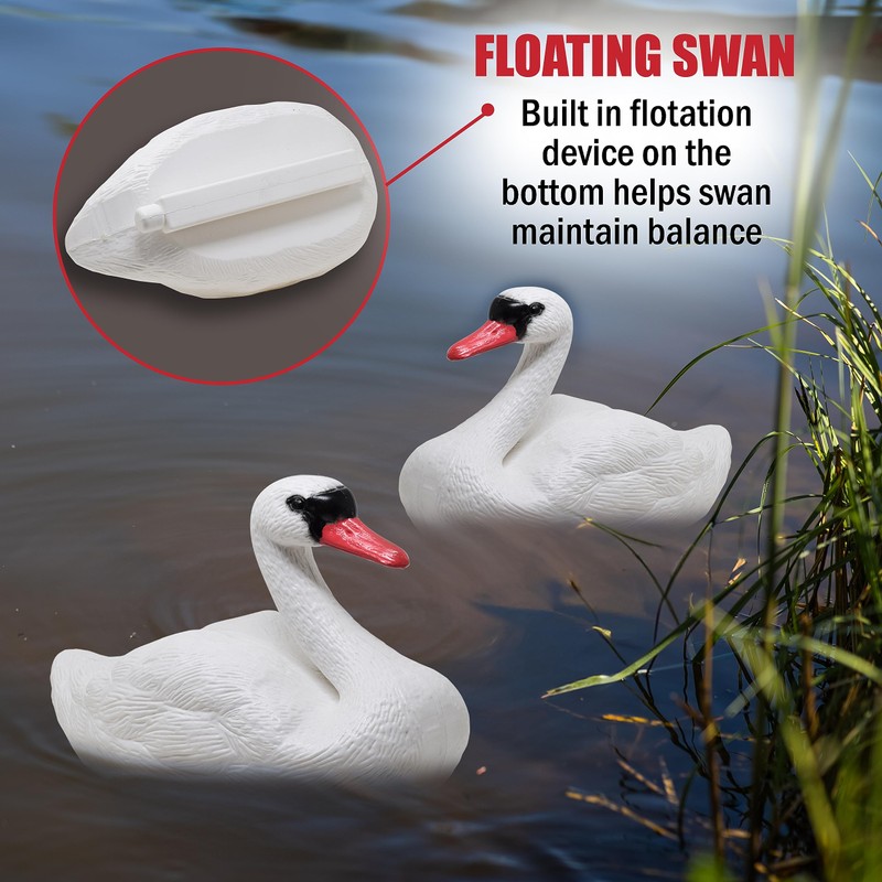 Galashield Swan Decoys for Geese | Floating Swan Decoy for