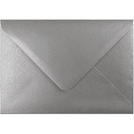 C5 Metallic Silver C5 Coloured Envelopes for A5 Greeting Cards Wedding Invitation Crafts 162x229mm- Pack of 20 envelopes (Metallic Silver)