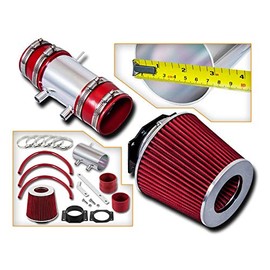 Rtunes Racing Short Ram Air Intake Kit + Filter Combo RED Compatible For 99-04 Nissan Frontier/Xterra V6 & Supercharged