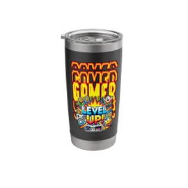 GAMER LEVEL UP! gaming design for all gamers out there Stainless Steel Insulated Tumbler