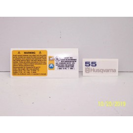 Husqvarna 55 - 51 Chainsaw Air Cleaner Top Cap Decal Set!