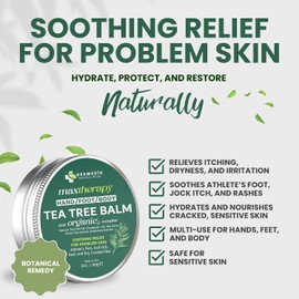 KESMEDIK Bálsamo Maxtherapy Con Aceite De Árbol De Té, Alivia La Picazón, Calma Erupciones, Tiña Inguinal, Pie De Atleta, Rozaduras, Picaduras De Insectos, Foliculitis Y Piel Seca Y Sensible. Eficaz Y