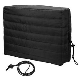 PATIKIL Indoor Air Conditioner Cover, 28x20x3.5 Window AC Unit Cover Double Insulation with Elastic Drawstring for Wall Window Unit, Black