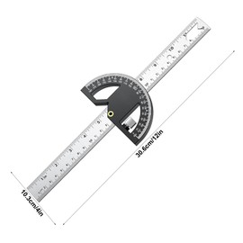 Winkelmesser Anschlagwinkel,Universal Winkellineal, Winkellehre-Werkzeug,Edelstahl-Winkellineal mit 0-180 Grad Winkelmesswerkzeug für Heimwerker, Tischlerarbeiten