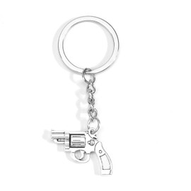 Revolver Gun Keyring Metal, Creative Hand Shaped Keyring for Men and Women, Handy Gun Design Key Ring, Gift for Gamers