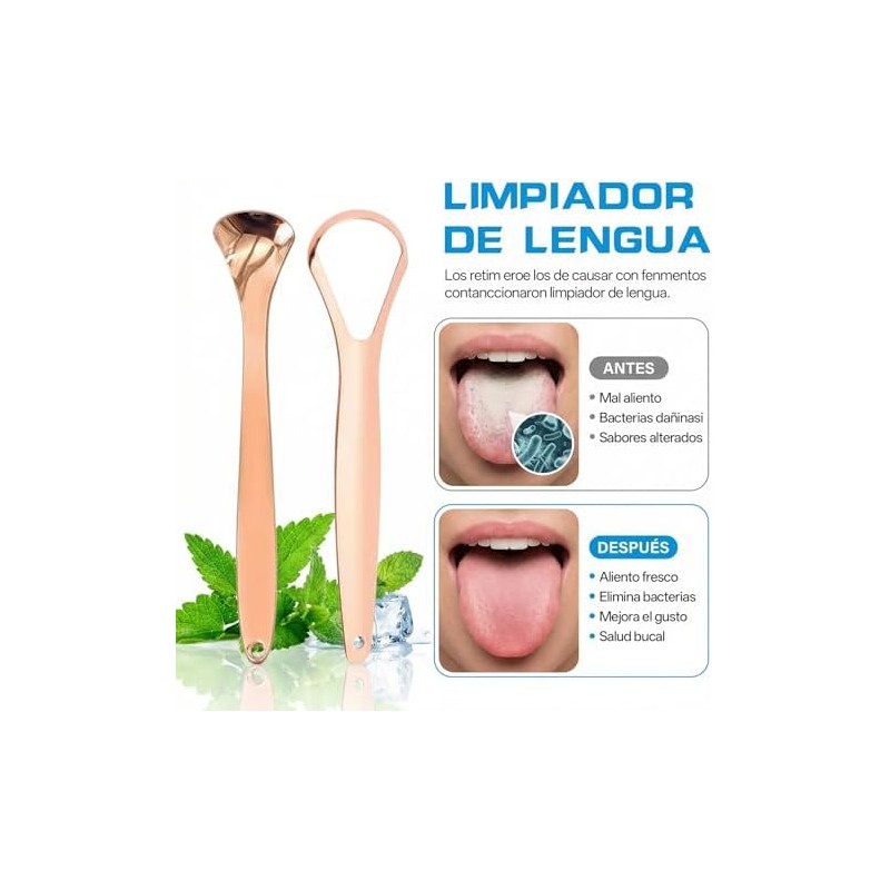 Raspador de lengua de acero inoxidable ZJSXYF – Set 4