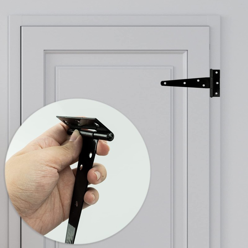 LAMXD 4 Pcs T Hinges, T-Strap Hinges, Metal Heavy Duty