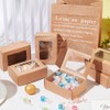 BENECREAT 30 Pack 3.3x2.3x1inch Rectangle Brown Kraft Paper Boxes with