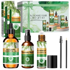 Kit de Aceite de Romero para el Cabello, con Gotero, Rociador, Bola, Nutre el Cuero Cabelludo,Deja el Cabello MáS Suave, Mejora el Brillo del Cabello y la Piel, Aceite para Cabello 100ml