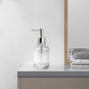 UHEY HOME Glass Soap Dispenser Bathroom Kitchen11.8oz Refillable Liquid Soap