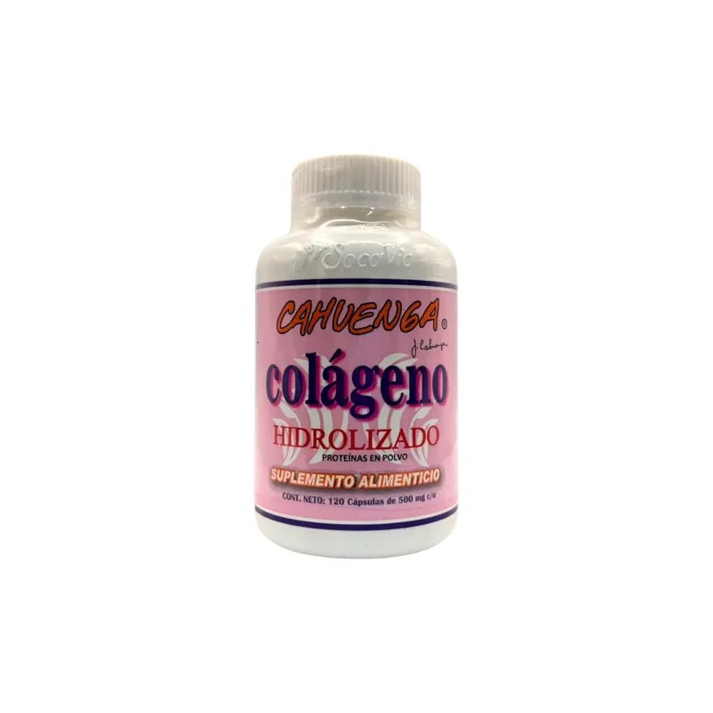 Colágeno Hidrolizado Cahuenga 500 Mg, 120 Cápsulas.