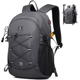 OIWAS Hiking Backpack, Water Resistant Camping Backpack with Hydration Bladder Outlet, 20L Lightweight Hiking Daypack, Travel Daypack for Men and Women Outdoor Small Hiking Backpacks