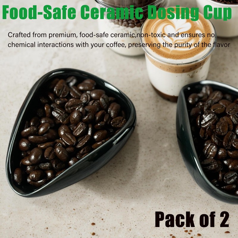 Coffee Bean Dosing Cup, 2PCS, Precise Espresso Grounds Measuring Tool,