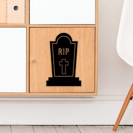 'Gravestone' Clear Sticker Decal – Waterproof Film for Windows, Cars, Walls & Crafts, Large (210mm) (DC00062099)