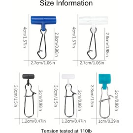 YOTO Sinker Slide for Fishing 30/60pcs Fishing Slide Weight Slides Fishing Line Connector Fishing Accessories