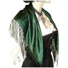 Silk cloth dirndl costume cloth green 75 x 75 cm
