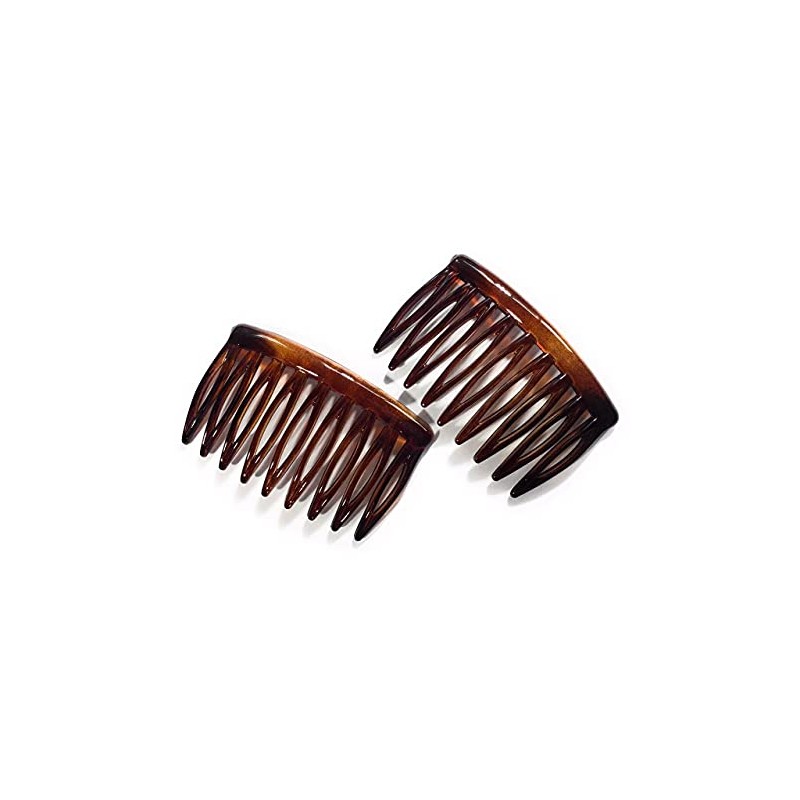 2 x Mini Comb 5.2 x 3 cm Havana Brown