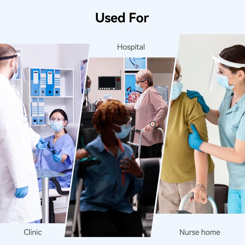 Retekess TH009 Life Alert System,Caregiver Pager,Wireless Nurse Call System,Waterproof,5 Alert