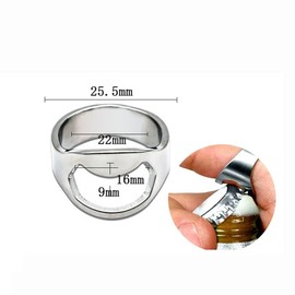 HomeSoGood 12Pcs Stainless Steel Bottle Openers Cool Finger Ring Beer Bottle Opener Bar Kitchen Tool