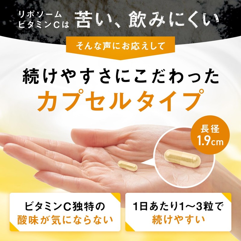 高濃度 リポソームビタミンC 3000mg配合 国内製造 サプリ 持続型ビタミンC 製薬会社との共同開発 GMP認定工場 ビタミンC 90粒
