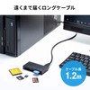 Sanwa Supply ADR-3ML50BK USB 3.1 Multi-Card Reader, Black