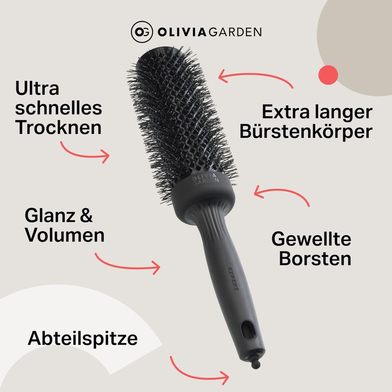Olivia Garden Expert Blowout Speed Black Label - Matte Black