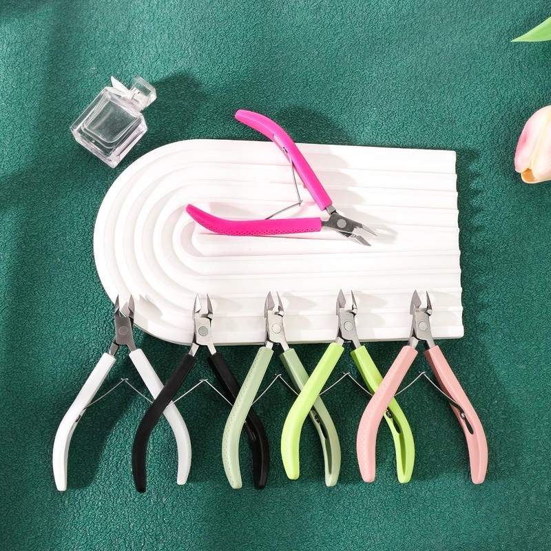 Criyar White 1PC Fine Edge Cuticle Trimmer & Nippers, Silicone