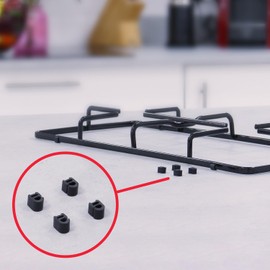 Gas Hob Pan Support Stand Rubber Feet Set (Pack of 4)