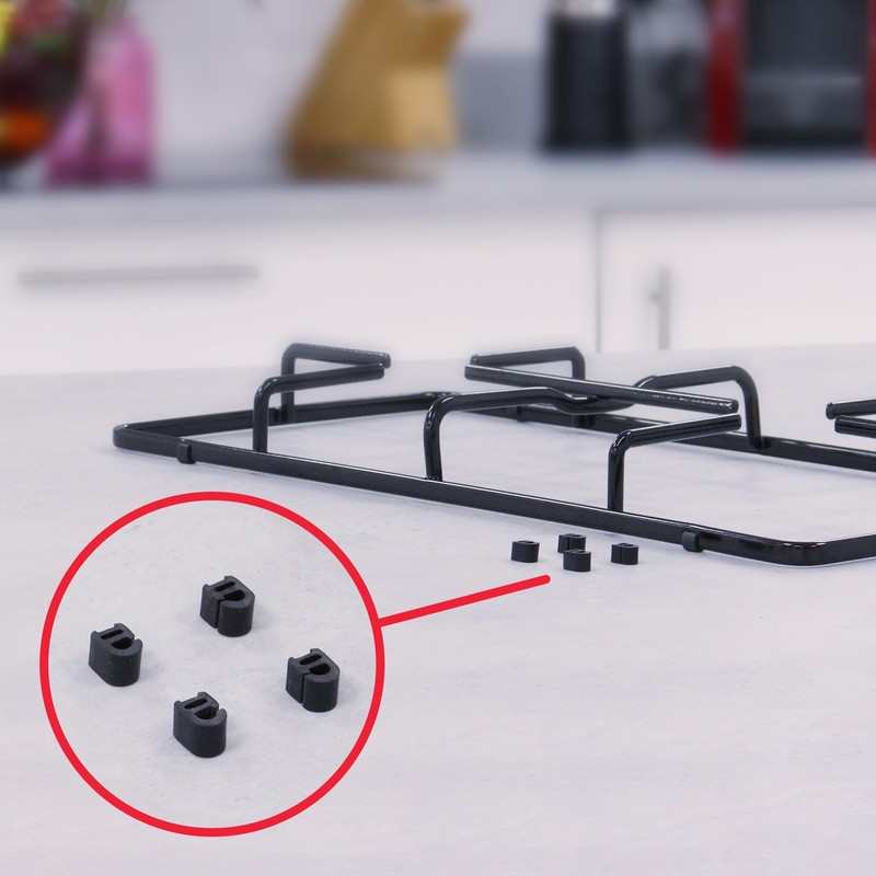 Gas Hob Pan Support Stand Rubber Feet Set (Pack of