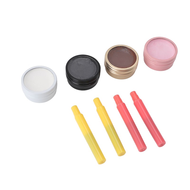 4Pcs Mapping Brow Paste Washable Eyebrows Design Paste White Black