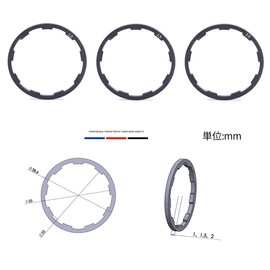 3pcs Bicycle Cassette Spacer, Bicycle Hub Spacer, Bicycle Headset Washer Aluminum Alloy Flywheel Hub Spacer 1/1.5/2mm 3 Size Bicycle Spacer (1mm+1.5mm+2mm)