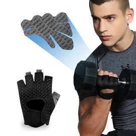Canotagio Par de Guantes Deportivos con Muñequera. Guantes Gym. Guantes con Superficie Antideslizante. Entrenamiento Unisex. Guantes de Ciclismo, Pesas y Crossfit. Gymnastics Gloves (Negro, XL)