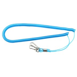 ZONAHAH 5 Meter Fishing Coiled Lanyard Retractable Coiled Tether Fishing Rope Coil with Carabiner Steel Wire Extension Tether for Hiking Camping Fishing Tools Accessories