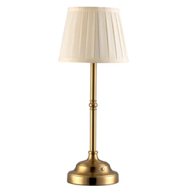 KDG Portables Cordless Table Lamp, Fabric Shade Desk Lamp, 4000mAh Rechargeable Battery Powered Lighting, Dimmable Light for Dining Room, Bedroom, Bedside, Bar, Night Light, Camping, Balcony (Bronze)