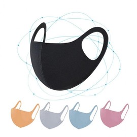 Large 3D Fashion Washable Anti-bacterial Mask Workout Mask White L 5ea