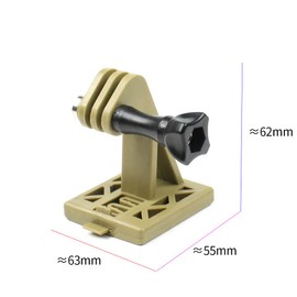 CS PRIORITY Portable Helmet Camera Adapter Nylon Helmet Adapter Base Fixed Mount Compatible for Hero 13 12 Camera (Yellow)