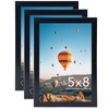 JCJMY 5x8 Picture Frame Set of 3 Black for Wall