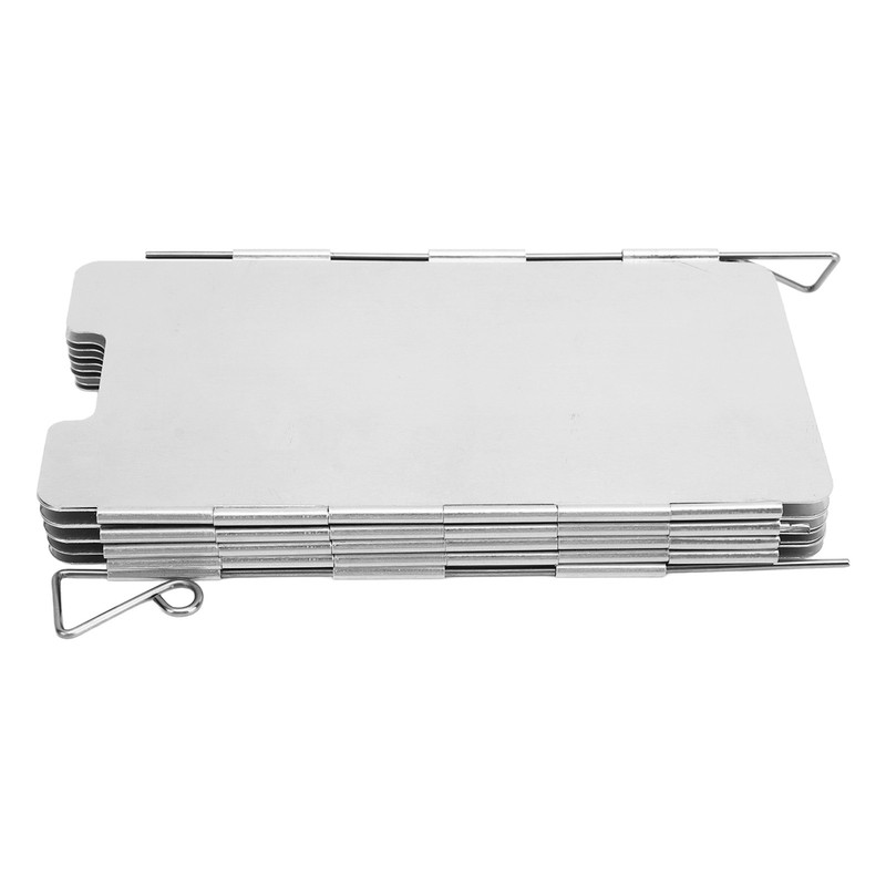 2Pcs Outdoor Stove Windscreen Foldable Portable Stainless Steel Camping Cooking