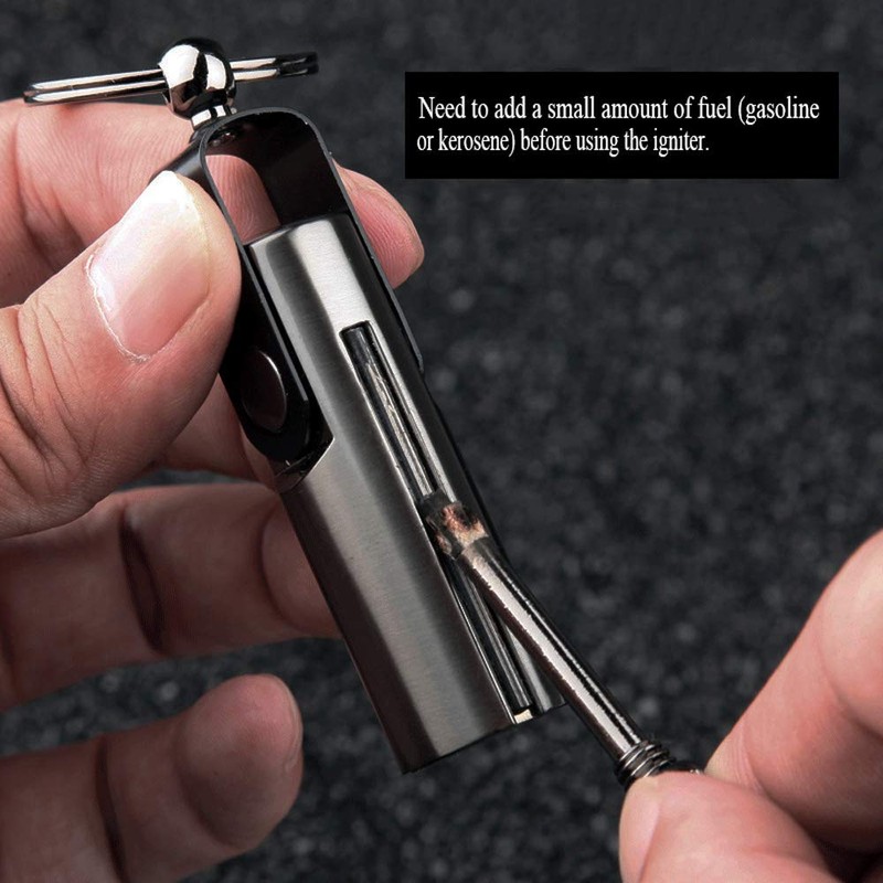 BIASTNR Permanent Match, Keychain Flint Matchstick Fire Starter Forever Match,